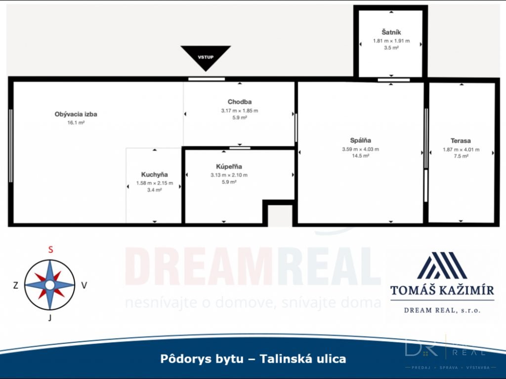 Predaj 1,5-izbového bytu, Talinská – Nad Jazerom